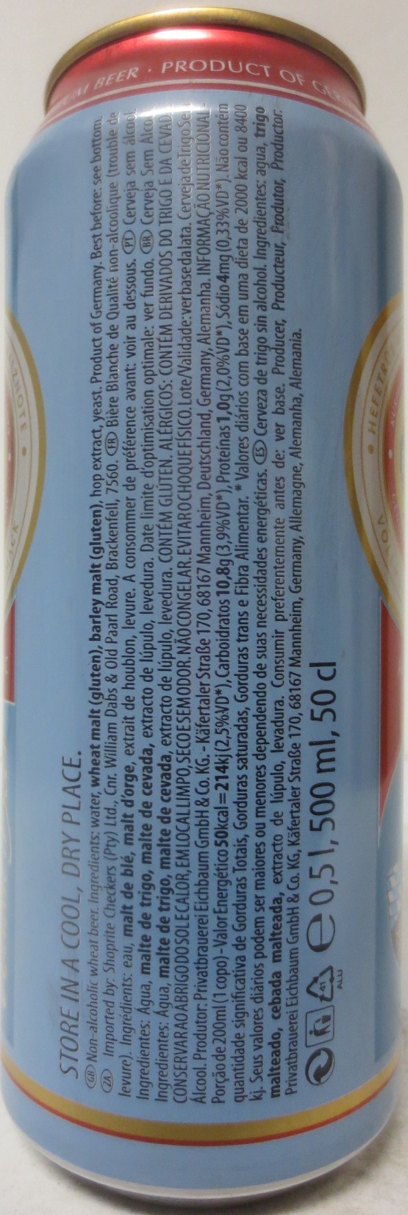 Eichbaum ALKOHOLFREI WEIZENBIER (50cl) 