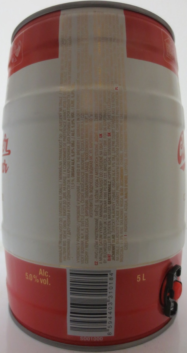 Budweiser Budvar ORIGINAL CZECH LAGER (5L) č.1