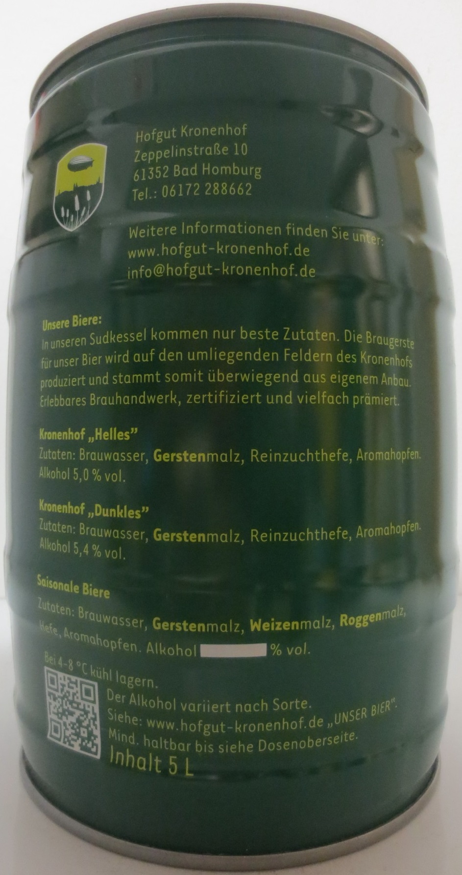 Kronenhof Hofgut.Brauhaus Graf Zeppelin (5L) Nr.1 