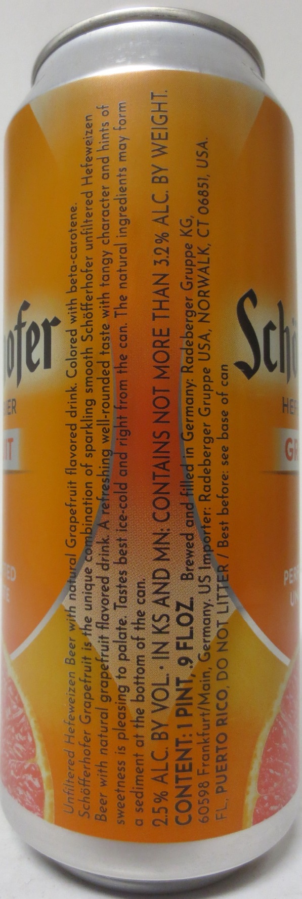 Schöfferhofer HEFEWEIZEN BIER GRAPEFRUIT (50cl) Nr.1
