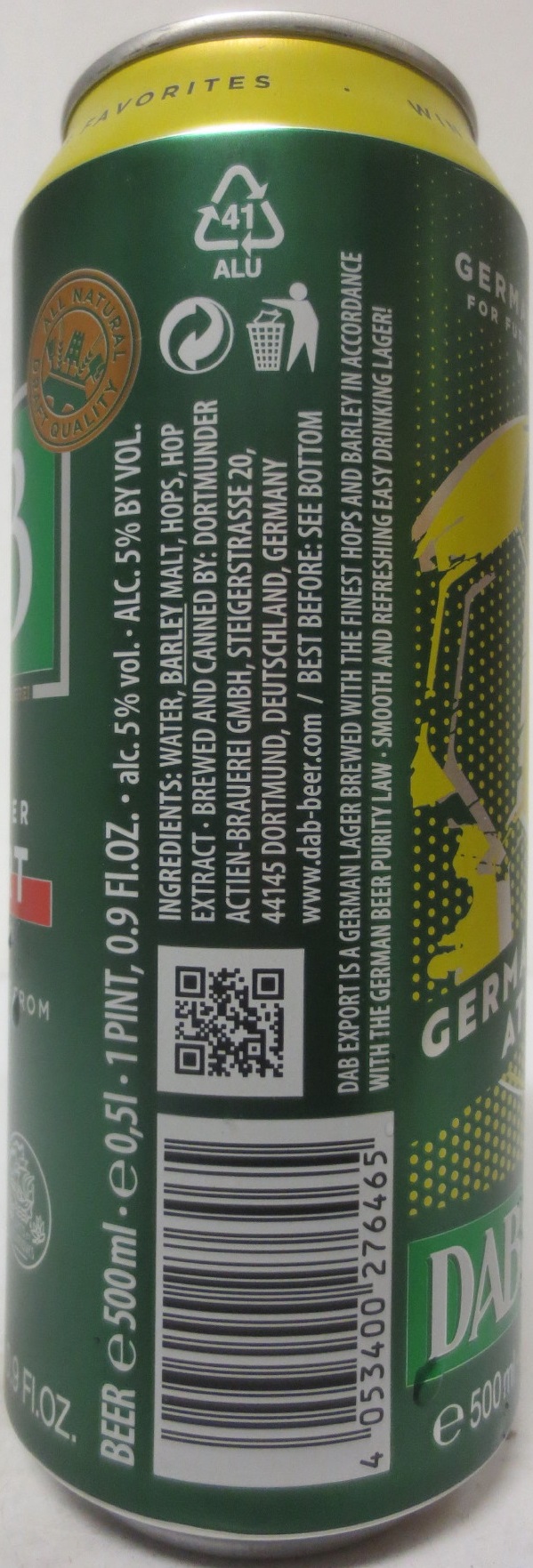 DAB DORTMUNDER EXPORT BVB 09 (50cl) Nr.1 