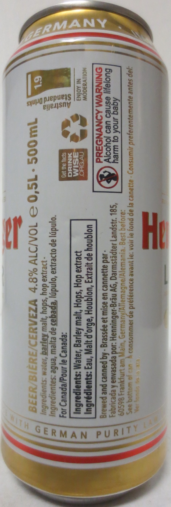 Henninger LAGER (50cl) Nr.1 