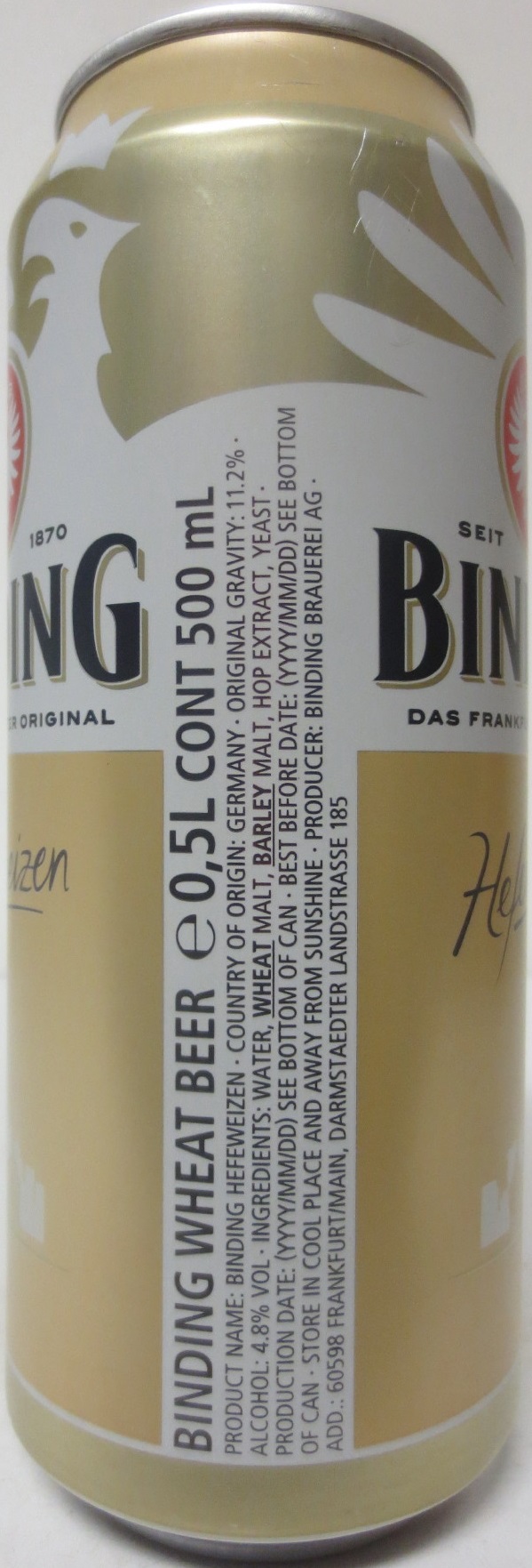 BINDING Hefeweizen (50cl) Nr.1 