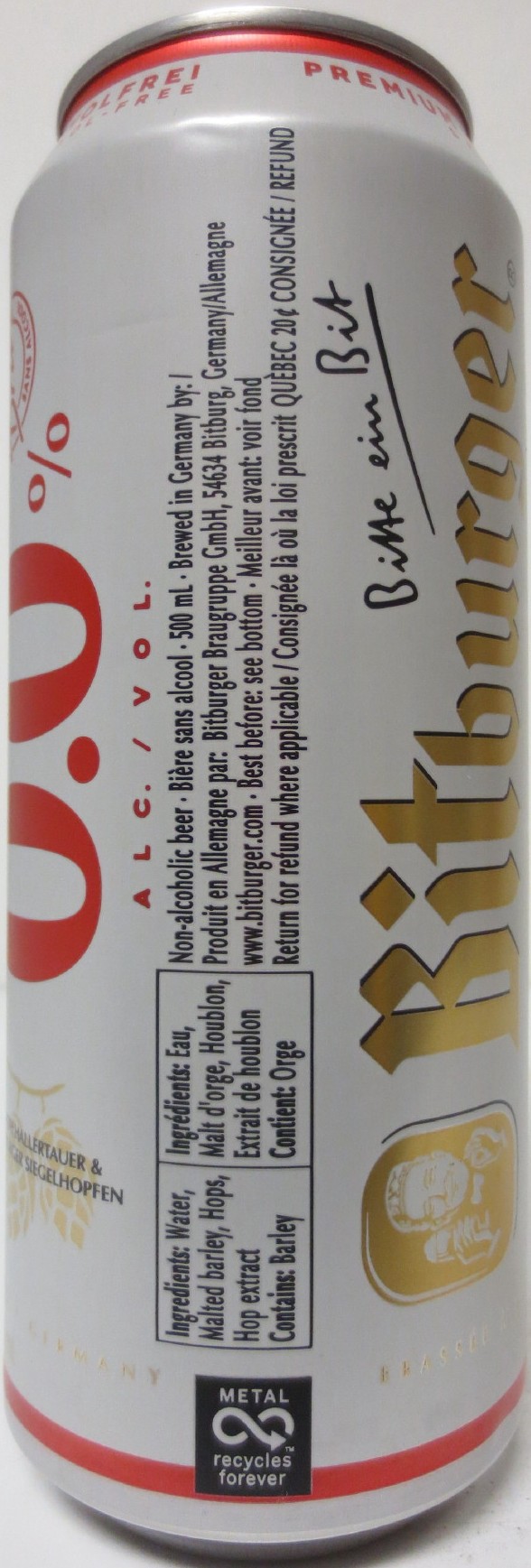 Bitburger 0,0% (50cl) (B/O) Nr.1 
