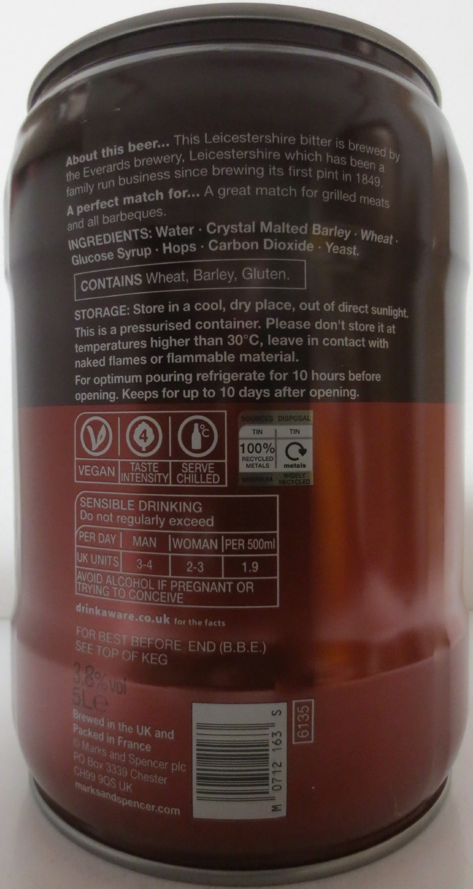 DRAUGHT LEICESTERSHIRE BITTER (5L) Nr.1