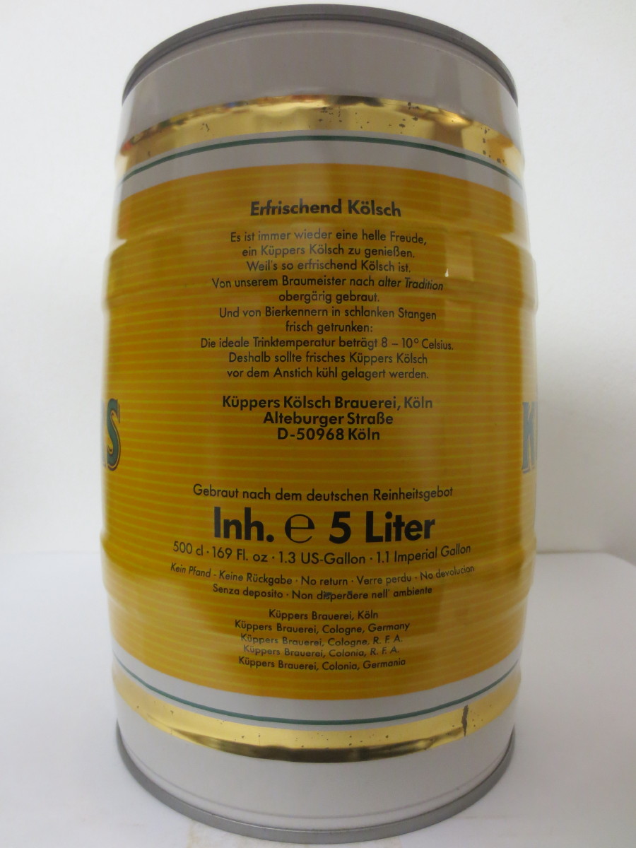 KÜPPERSCH KÖLSCH ERFRISCHEND UND BEKÖMMLICH