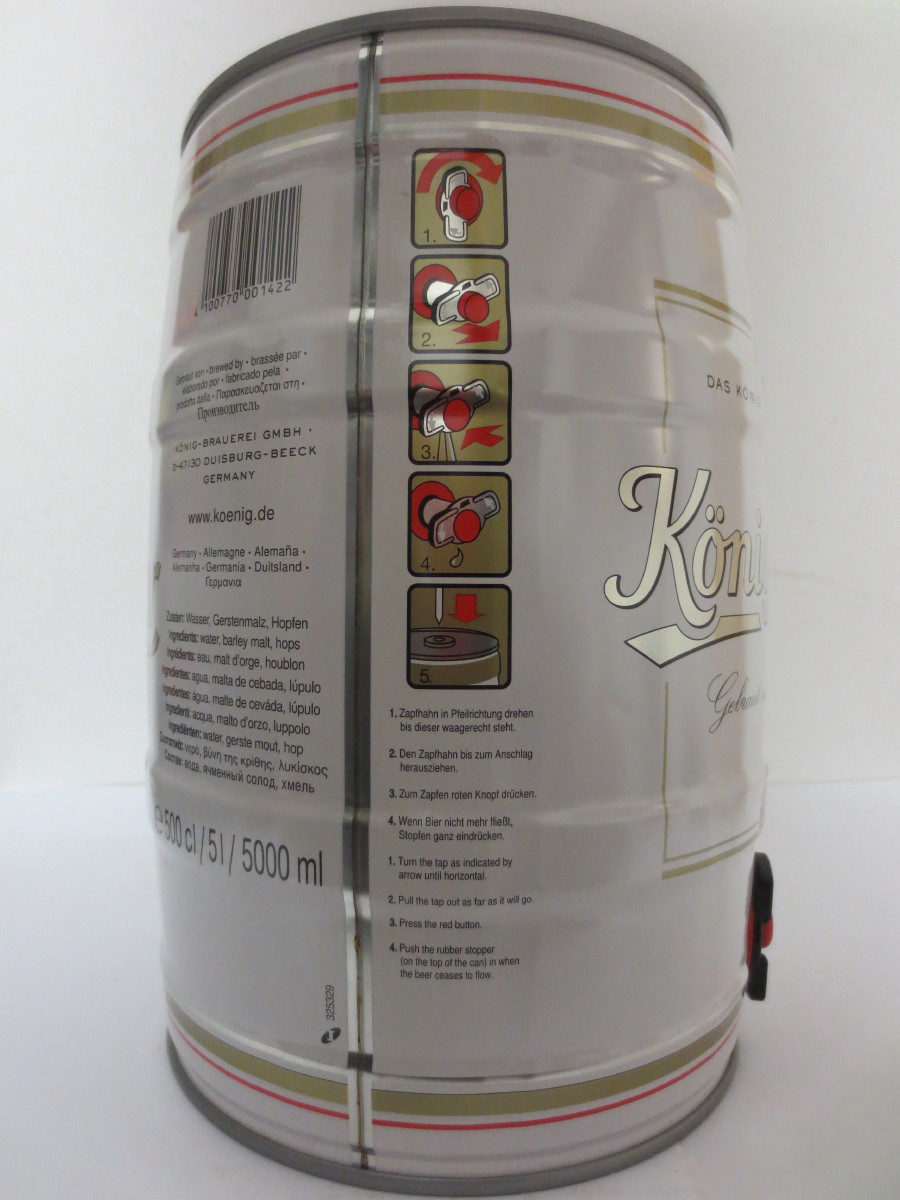 König Pilsener Gebraut nach dem Reinheitsgebot von 1516