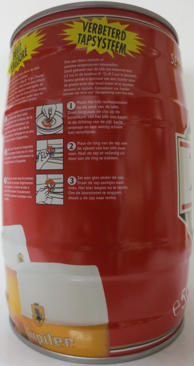 Jupiler BREWED AND CANNED IN BELGIUM Nr.2