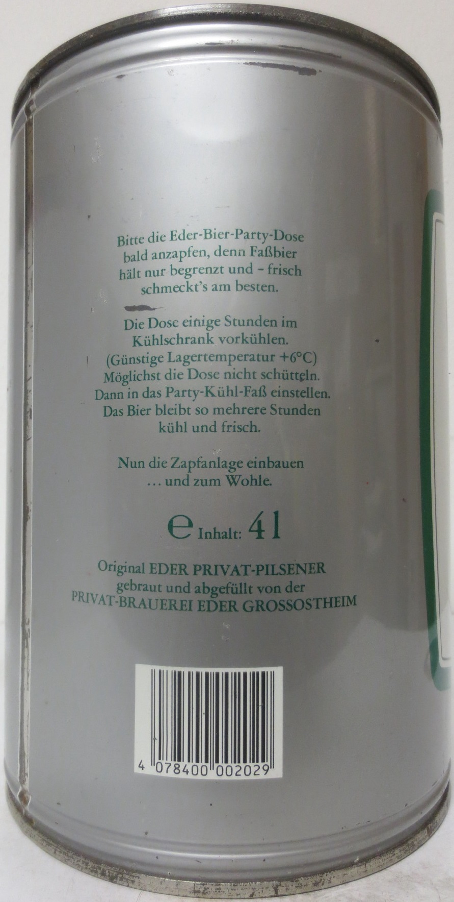 Eder Privat-Pilsener Feinherb (4L) (CS) Nr.1 