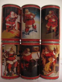 Coca Cola santa claus 6 cans complete set from NEW ZEALAND (CS) (33,3 cl) (T-O)