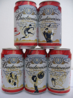 Budweiser sport (5 cans set) from China (35cl) (B/O)