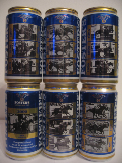 FOSTERS MELBOURNE CUP 2000 (6 cans set) from Australia (37,5cl) (B/O)
