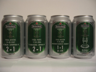 Heineken CHAMPIONS ROMA 2009 complete set (AL) (33cl) (B/O)