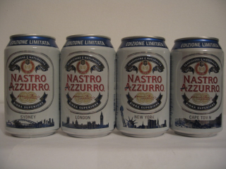 NASTRO AZZURO city (4 cans set) from Italy (33cl) (B/O)