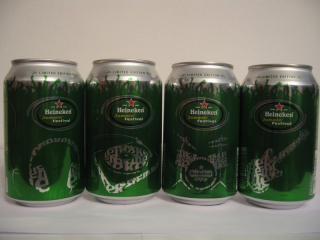 Heineken Jammin festival (4 cans set) from Italy (33cl) (B/O)
